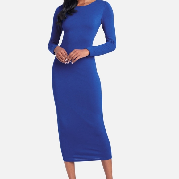 Open Back Ankle Dress - Blue Lolite - Picture 3 of 5